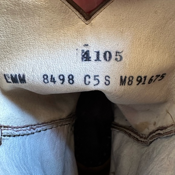 Vintage Larry Mahan Leather Cowboy Boot Mens 10.5 - Picture 4 of 7